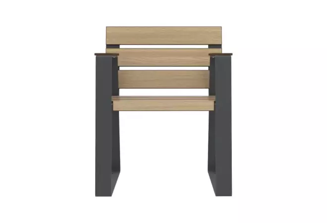 Fauteuil de ville senior avec lames compact HPL vue de face