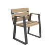 Fauteuil urbain senior avec lames compact HPL et piètement acier