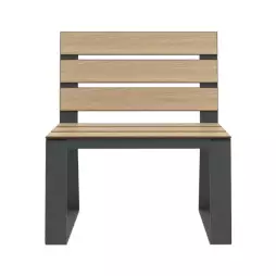 Chaise espace public HPL vue de face