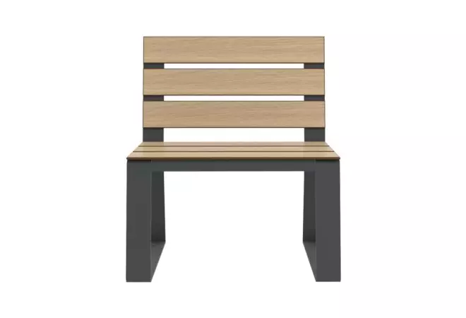Chaise espace public HPL vue de face