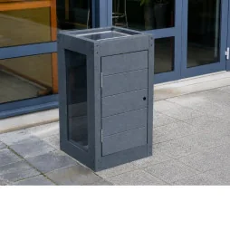 Poubelle publique en plastique recyclé