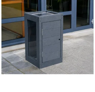 Poubelle publique en plastique recyclé