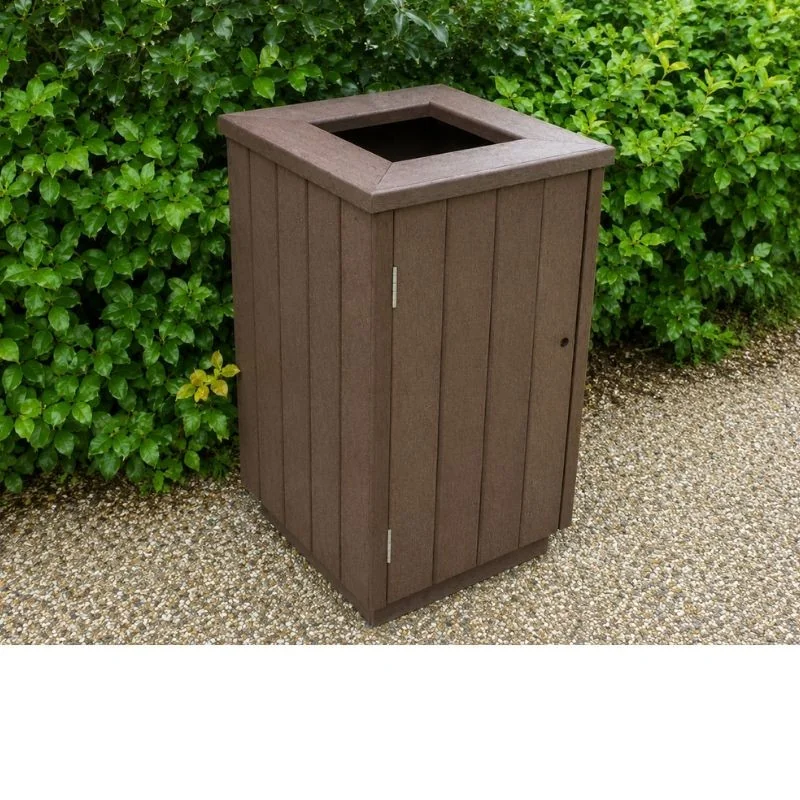 Poubelle publique en plastique recyclé