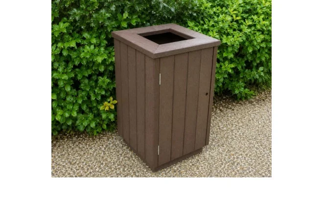 Poubelle publique en plastique recyclé