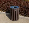 Poubelle de ville ronde en plastique recyclé
