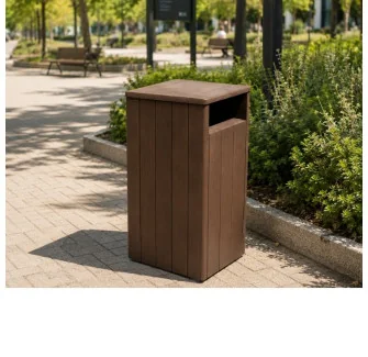Corbeille publique en plastique recyclé
