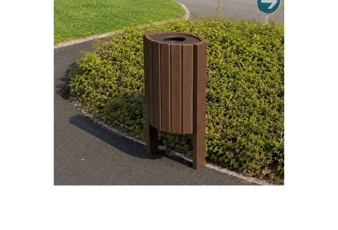 Poubelle de ville en plastique recyclé