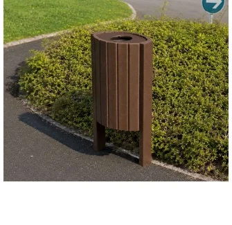 Poubelle de ville en plastique recyclé