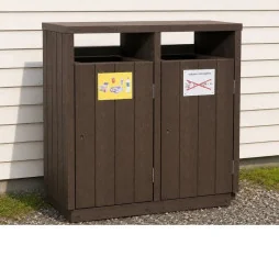 Conteneur pour tri sélectif en plastique recyclé