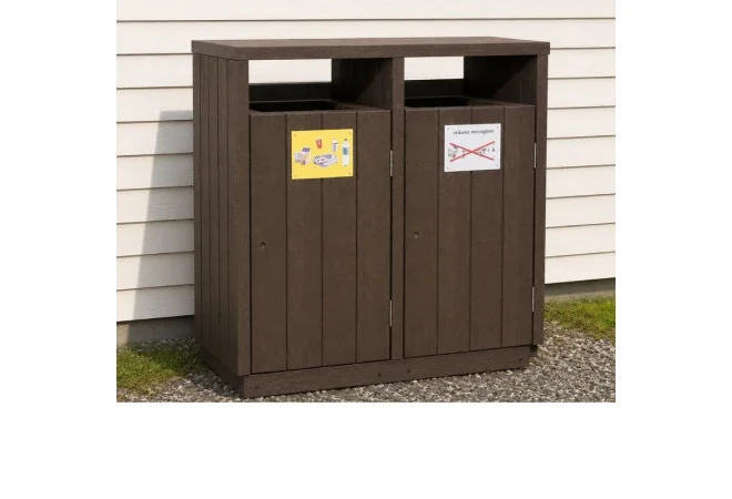 Conteneur pour tri sélectif en plastique recyclé
