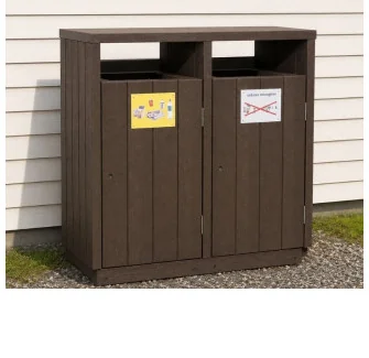Conteneur pour tri sélectif en plastique recyclé