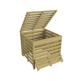 Bac à compost en bois brut Procity