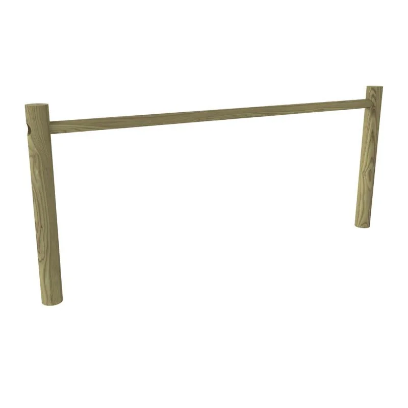 Clôture en bois à sceller une lisse