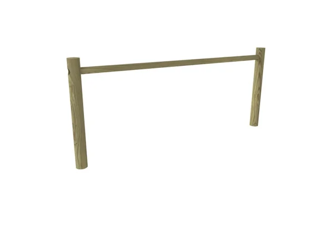 Clôture en bois à sceller une lisse