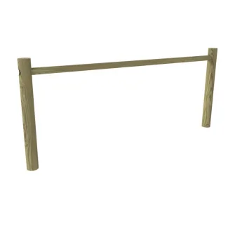 Clôture en bois à sceller une lisse