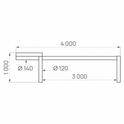 dimensions de la Barrière d’accès levante en bois