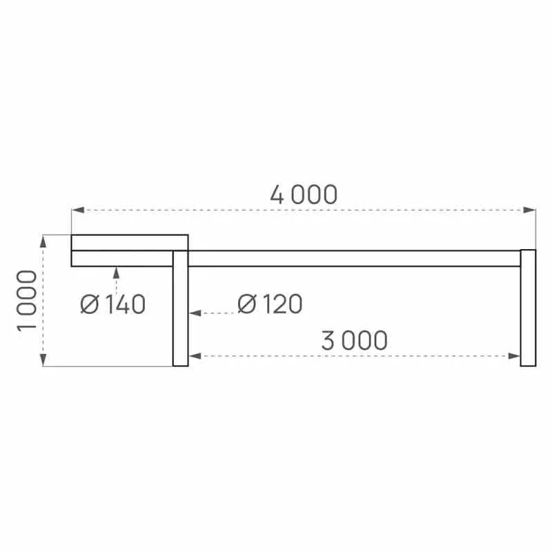 dimensions de la Barrière d’accès levante en bois