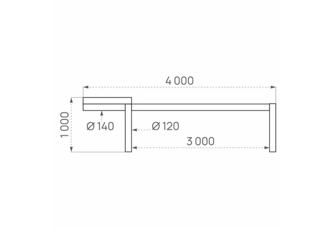 dimensions de la Barrière d’accès levante en bois