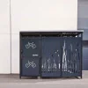 Abri 2 roues sécurisé vue de face