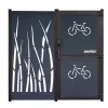 abri à vélo métal vue de la porte et d'un bardage