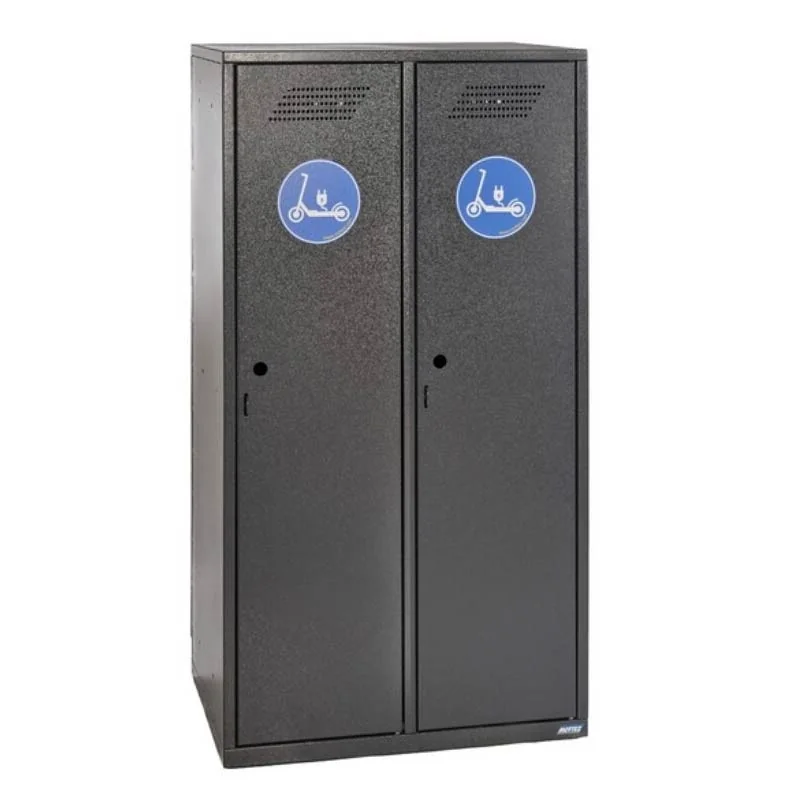 armoire vestiaire métallique pour 2 trottinettes électriques