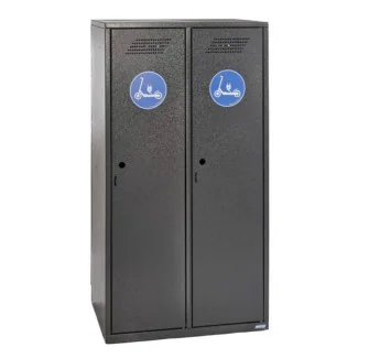 armoire vestiaire métallique pour 2 trottinettes électriques