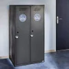 casier métallique vestiaire pour trottinettes à l'intérieur