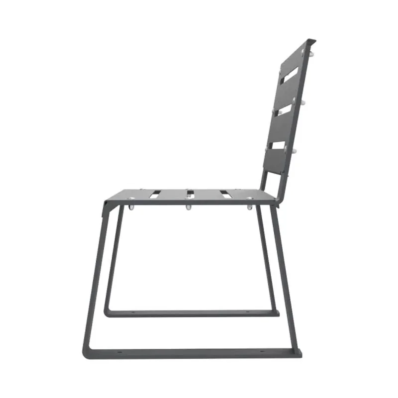 fauteuil de ville en acier vue de profil