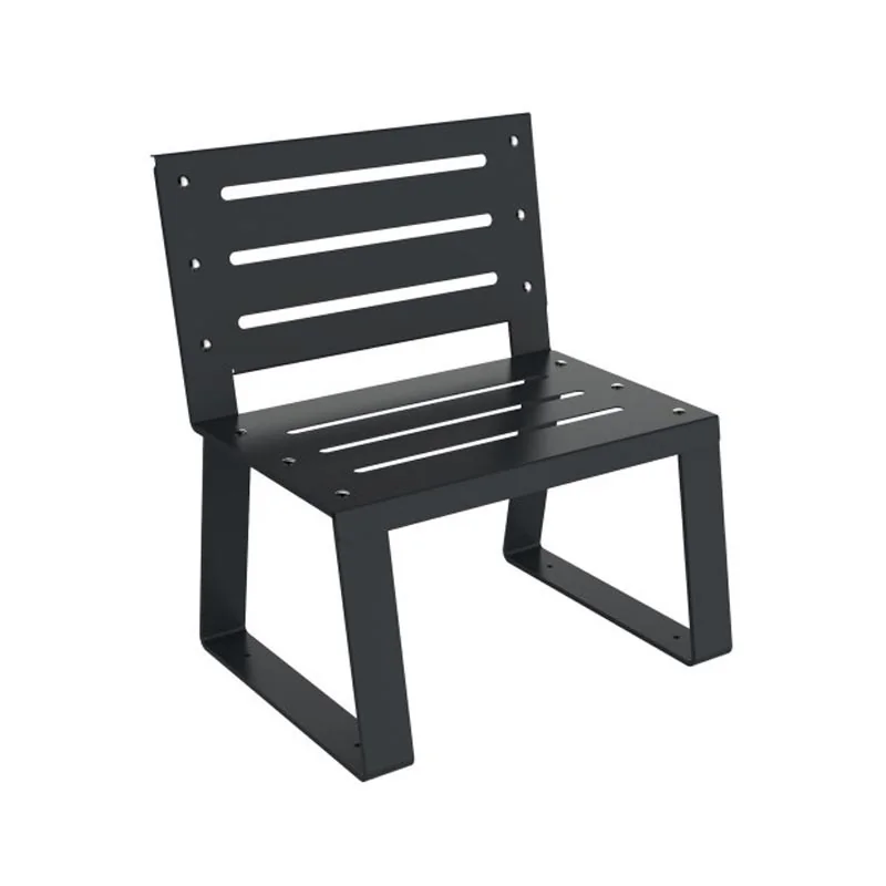 Fauteuil urbain métal ajouré gris anthracite