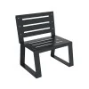 Fauteuil urbain métal ajouré gris anthracite