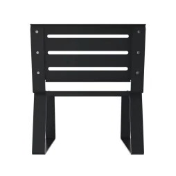Fauteuil urbain métal ajouré gris anthracite vue de dos
