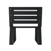 Fauteuil urbain métal ajouré gris anthracite vue de dos