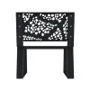 banc urbain une place en acier vue de dos