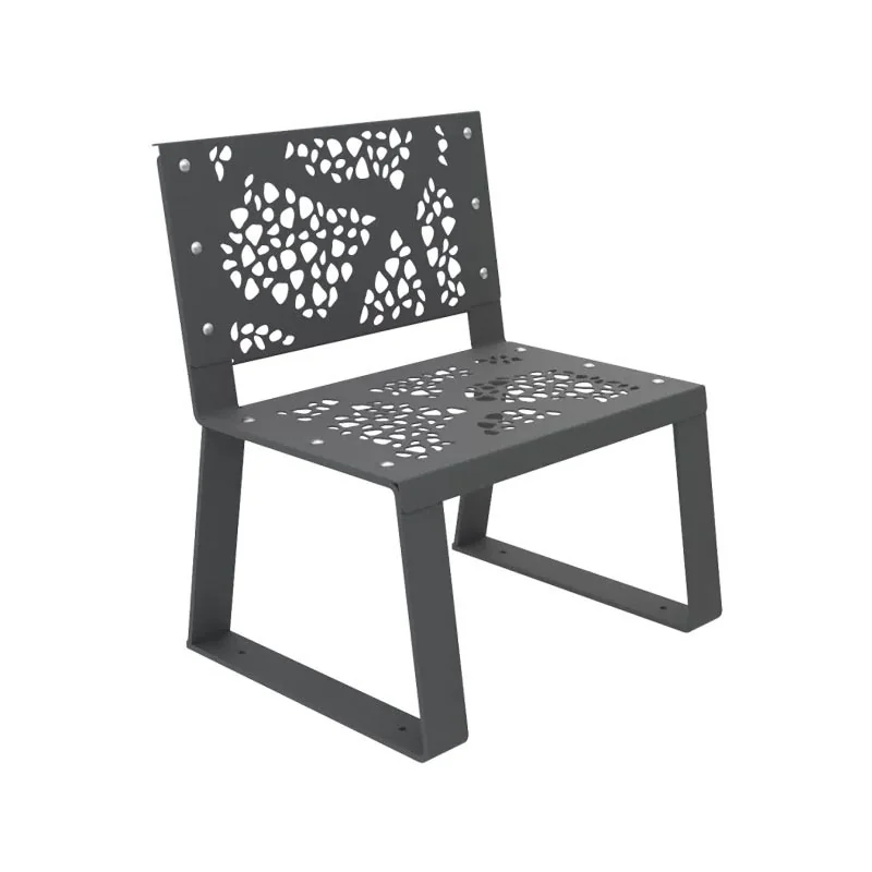 Fauteuil urbain métal Design gris anthracite