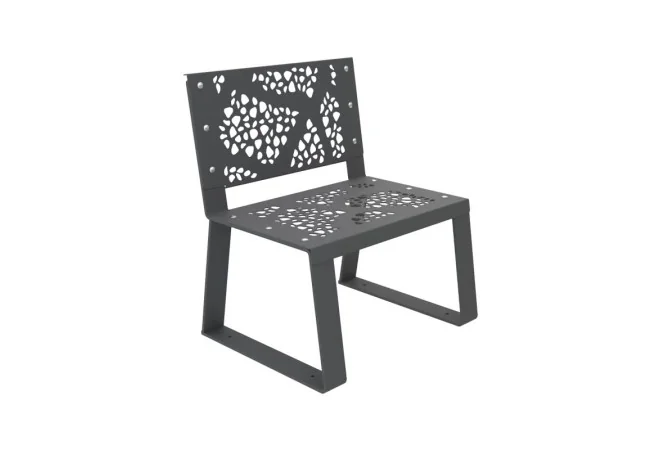 Fauteuil urbain métal Design gris anthracite