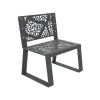 Fauteuil urbain métal Design gris anthracite