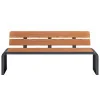 Banc public avec dossier en HPL teck