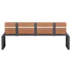 banc urbain design en HPL teck vue arrière