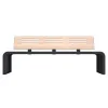 Banc public HPL ajouré vue de face coloris chêne clair