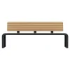 Banc urbain design HPL effet lames vue de face
