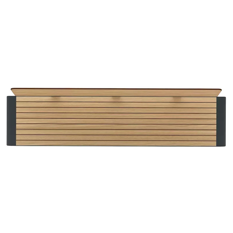 banc de ville HPL effet lames vue de dessus