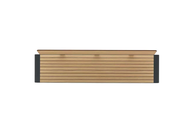 banc de ville HPL effet lames vue de dessus