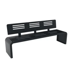 Banc acier extérieur ajouré gris anthracite
