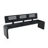 Banc acier extérieur ajouré gris anthracite