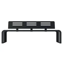 banc urbain en acier vue de face
