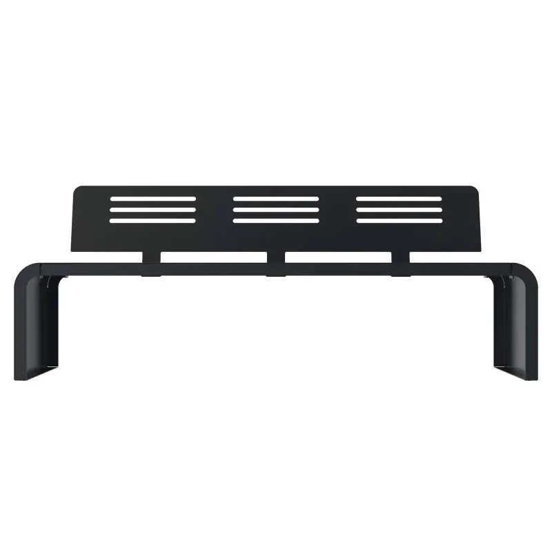 banc urbain en acier vue de face