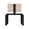 Fauteuil extérieur collectivités lames HPL coloris chêne clair vue de dos