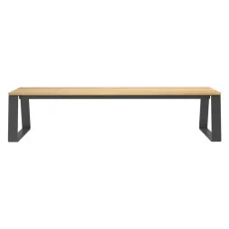 banquette collectivité bois et acier vue de face