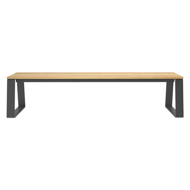 banquette collectivité bois et acier vue de face