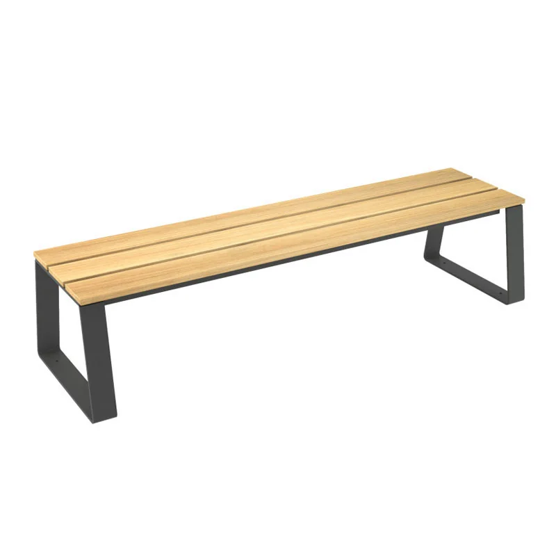 banquette urbaine bois et acier
